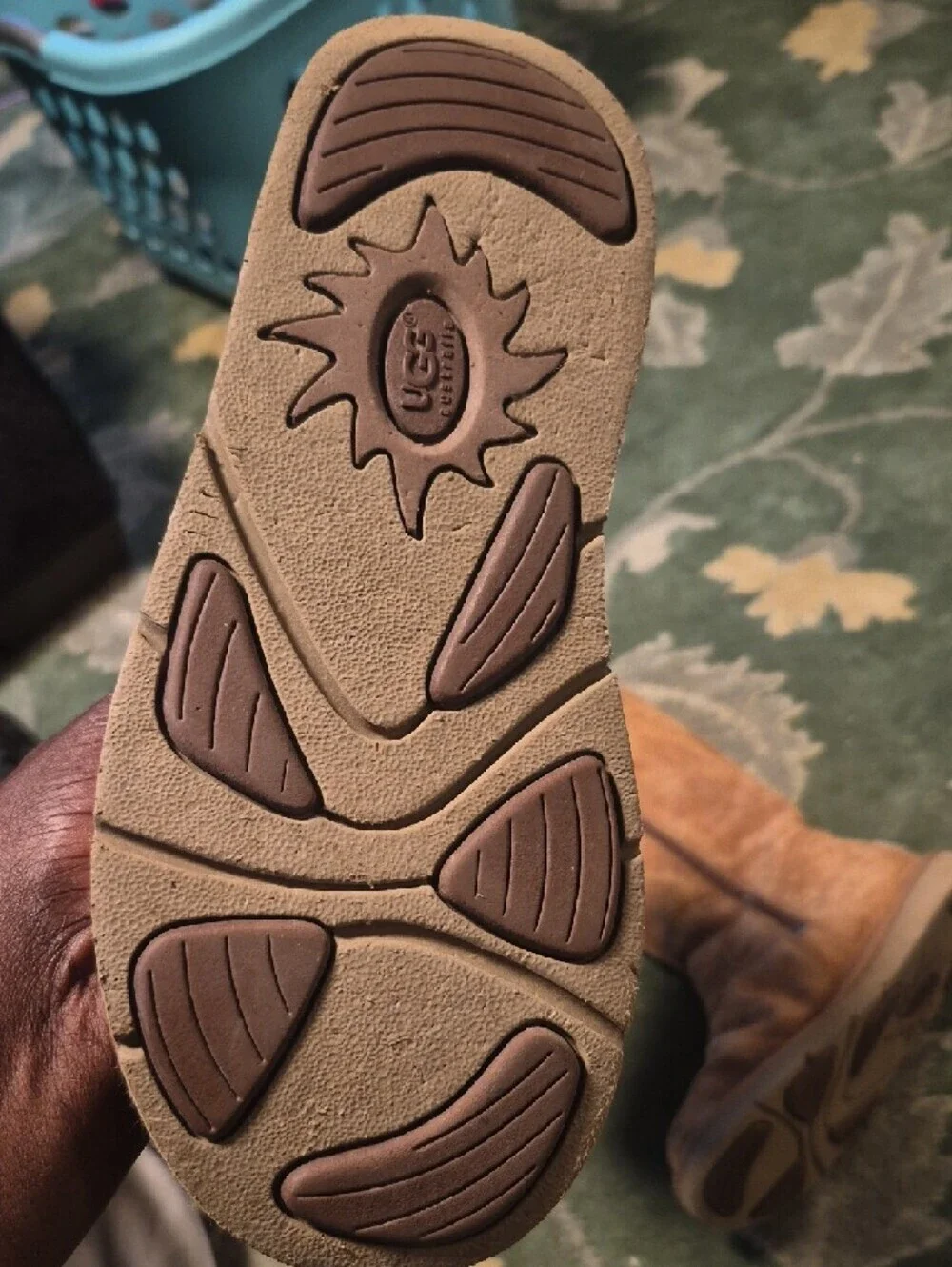 UGG Tall Chestnut Brown Shearling-Lined Winter Boots